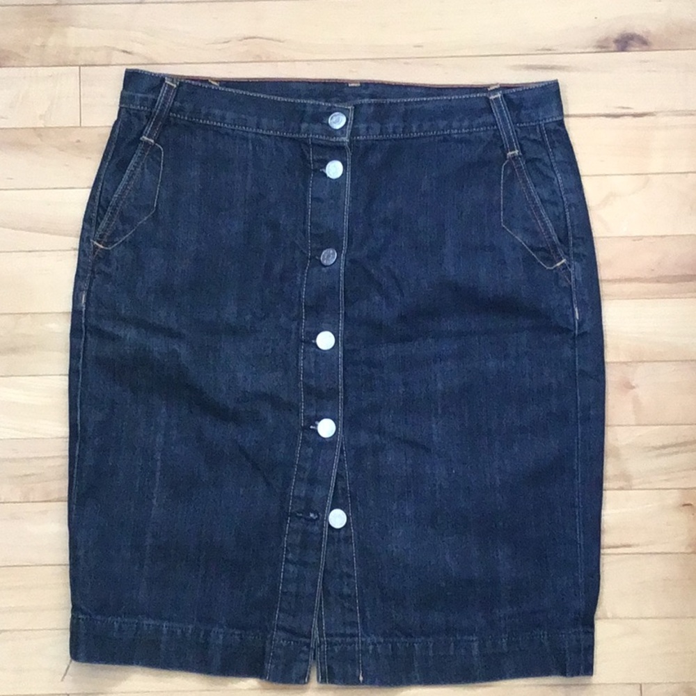 J Crew denim pencil skirt